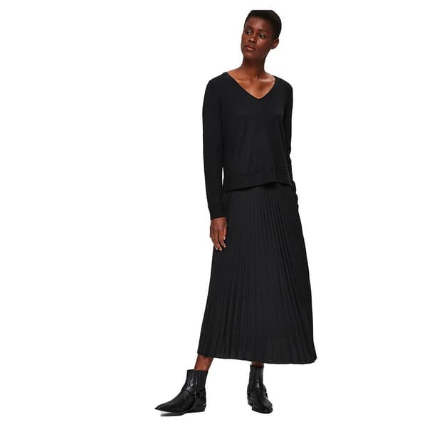 Selected Hame Alexis Mid Waist Midi Musta 40 Nainen