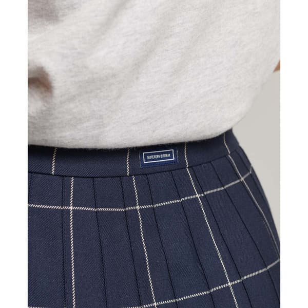 Superdry Kjol Vintage Pleated Mini Blå S Kvinna