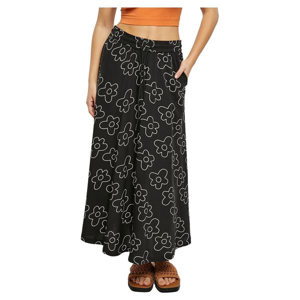 Urban Classics Midi Nederdel Viscose Sort L Kvinde