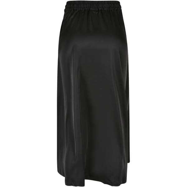 Urban Classics Midi-nederdel Med Mellemtalje Satin Sort S Kvinde