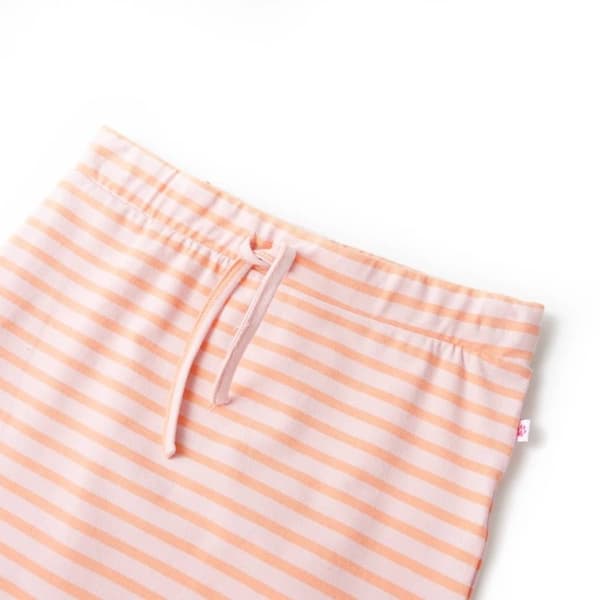 vidaXL Rett skjørt for barn med striper rosa 92