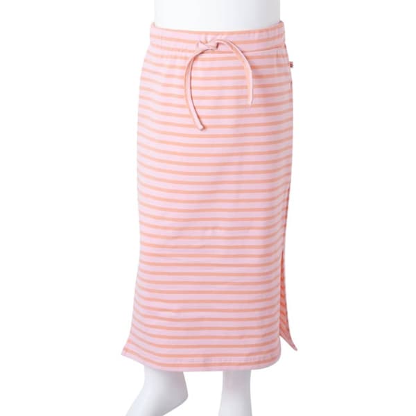 vidaXL Rett skjørt for barn med striper rosa 92