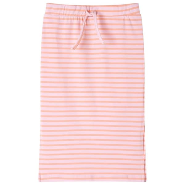 vidaXL Rett skjørt for barn med striper rosa 92