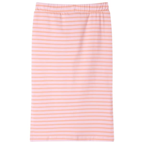 vidaXL Rett skjørt for barn med striper rosa 128