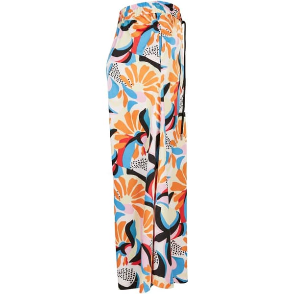 Urban Classics Midi-nederdel Med Mellemtalje Aop Satin Flerfarvet L Kvinde