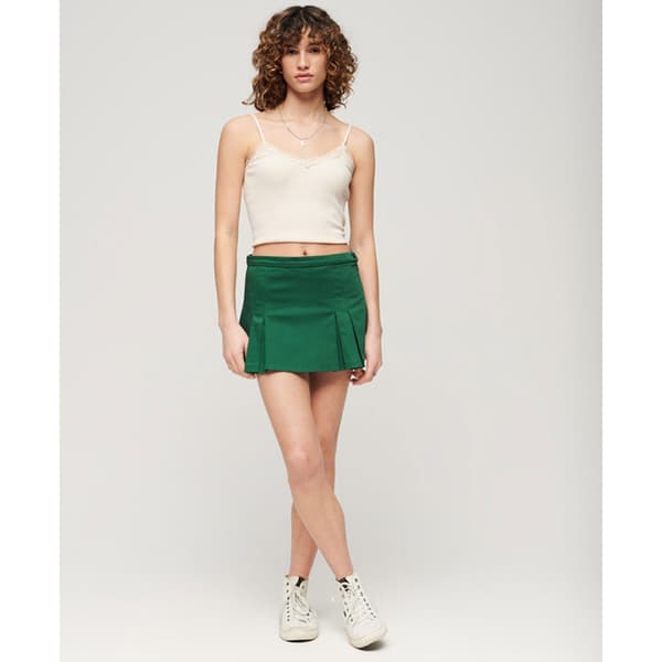 Superdry Kort Kjol Code Tennis Grönt XS Kvinna