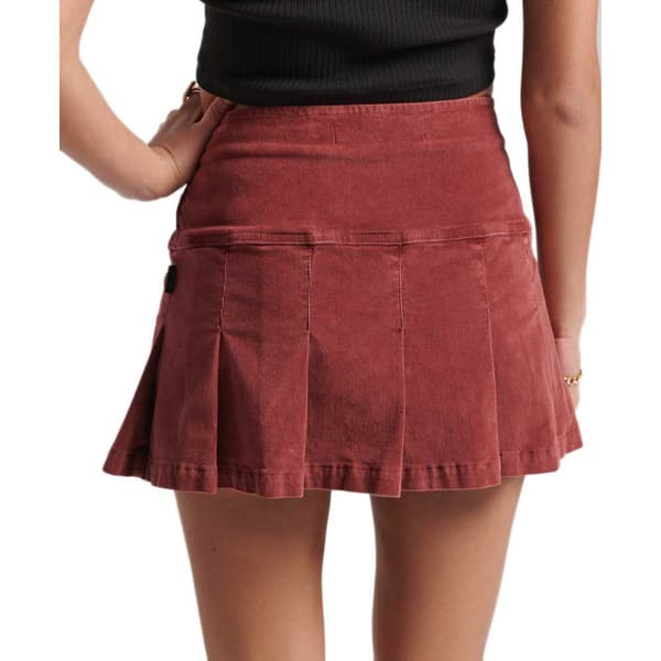 Superdry Hame Vintage Cord Pleat Mini Punainen L Nainen