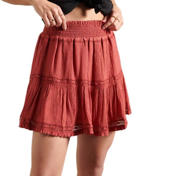 Superdry Kjol Alana Mini Röd XL Kvinna