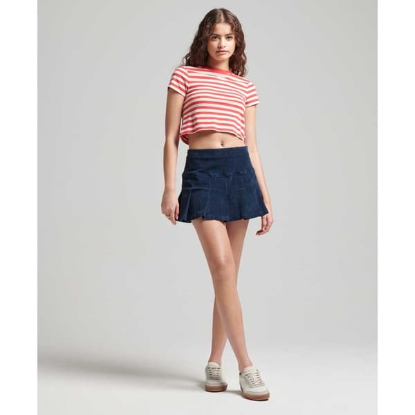 Superdry Hame Vintage Cord Pleat Mini Sininen 12 Nainen
