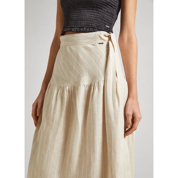Pepe Jeans Midi Hame Effie Beige XS Nainen