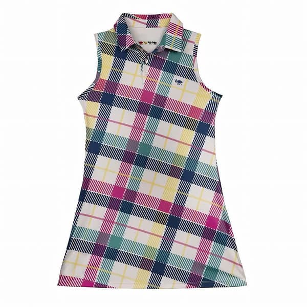 Oxy Golf Kort Kjole Uden ærmer Tartan Pigre Inc  S Kvinde