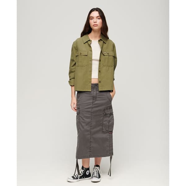 Superdry Midi Hame Cargo Harmaa XS Nainen