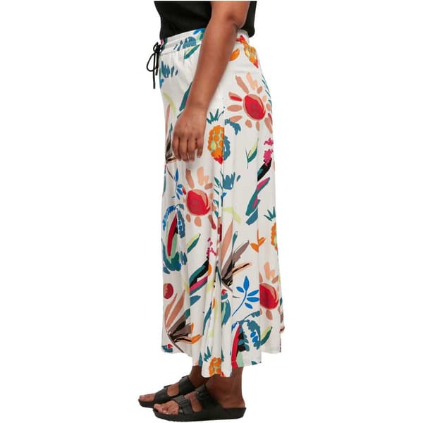 Urban Classics Viscose Højtaljet Midi-nederdel Hvid XS Kvinde