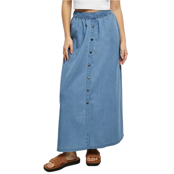 Urban Classics Denim Nederdel Blå 4XL Kvinde