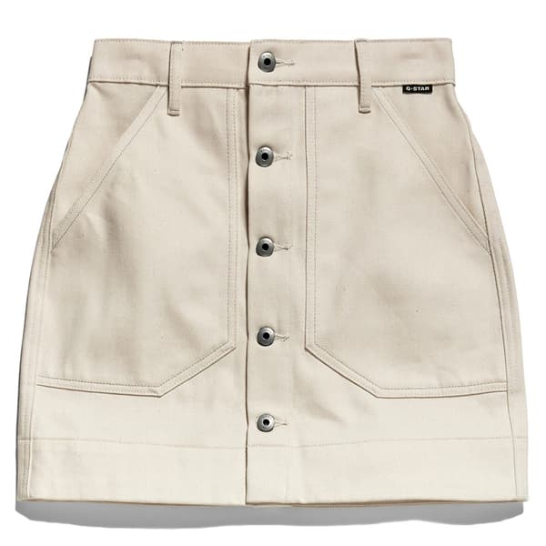 G-star Workwear Slim Fit Hög Midja Denimshorts Beige 30 Kvinna