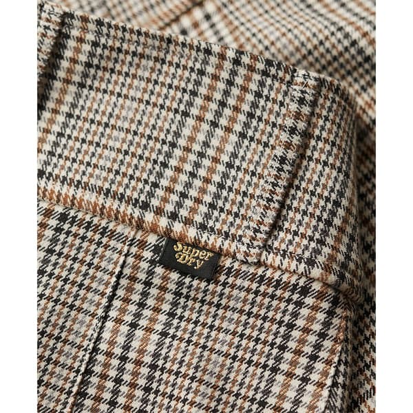 Superdry Low Rise Pleated Kort Kjol Beige M Kvinna