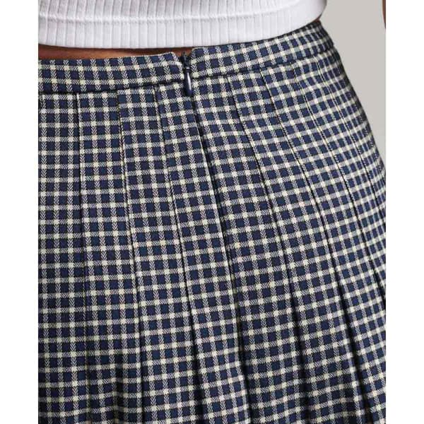 Superdry Vintage Pleated Mini Kjol Grå M Kvinna