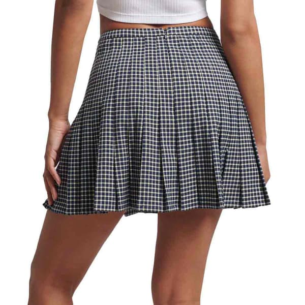 Superdry Vintage Pleated Mini Kjol Grå M Kvinna