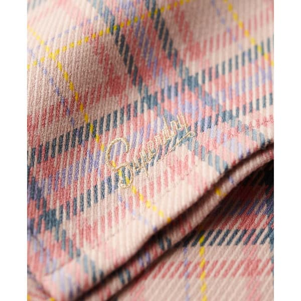 Superdry Check Kort Kjol Rosa M Kvinna