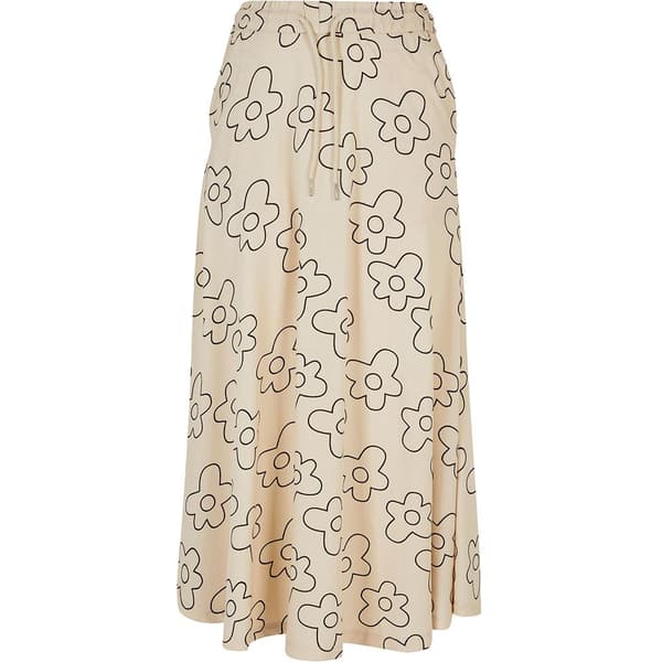 Urban Classics Viscose Midinederdel Beige 4XL Kvinde