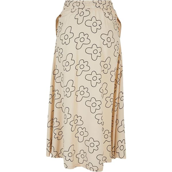 Urban Classics Viscose Midinederdel Beige 4XL Kvinde