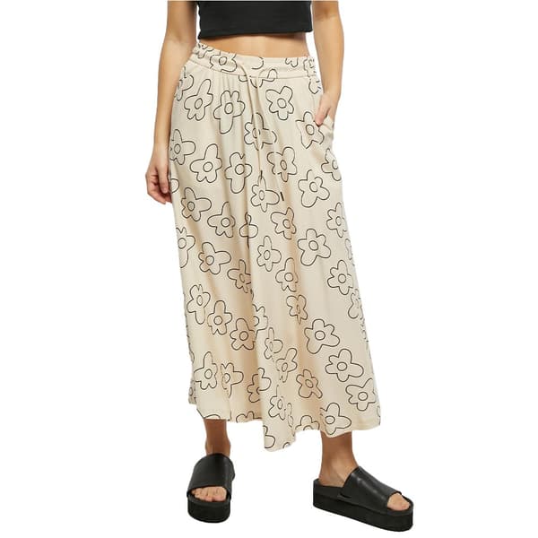 Urban Classics Viscose Midinederdel Beige 4XL Kvinde