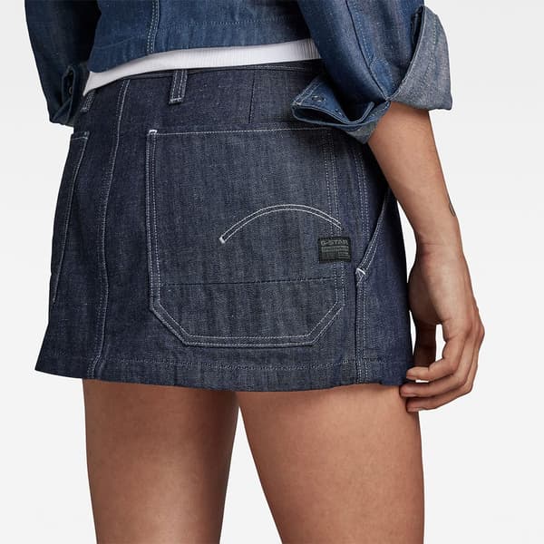 G-star Workwear Kort Nederdel Grå 29 Kvinde