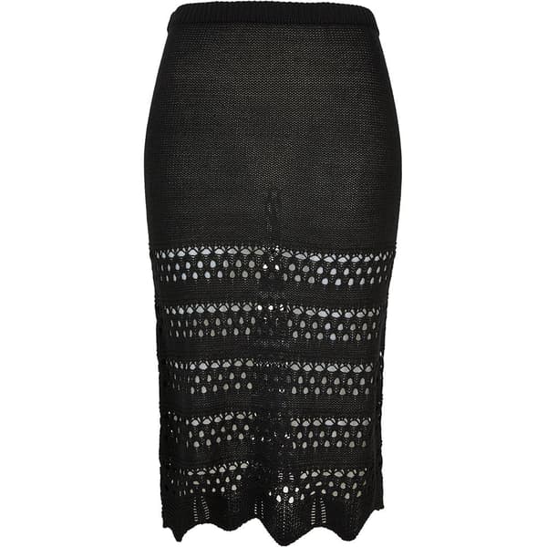 Urban Classics Crochet Midinederdel Sort 4XL Kvinde