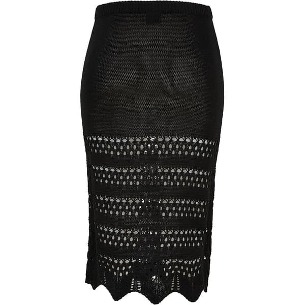 Urban Classics Crochet Midinederdel Sort 4XL Kvinde