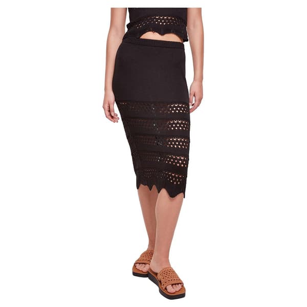 Urban Classics Crochet Midinederdel Sort 4XL Kvinde