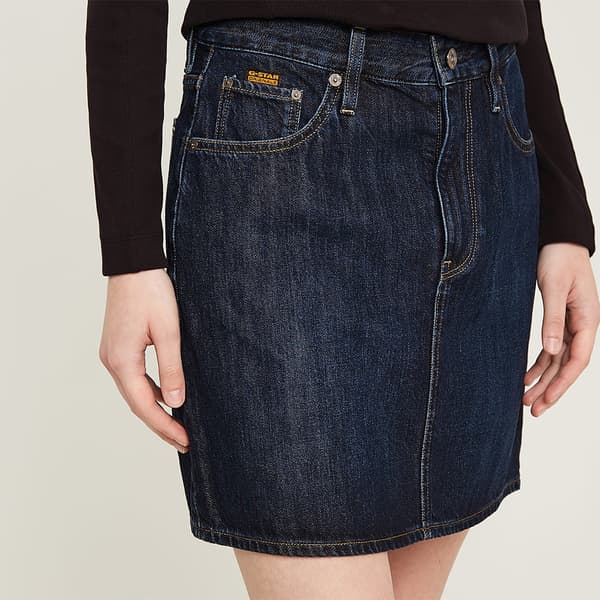 G-star Viktoria Clean Edge Kort Nederdel Blå 30 Kvinde