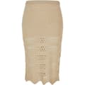 Miniatyrbillede 3 af 4: Urban Classics Crochet Midinederdel Beige 4XL Kvinde