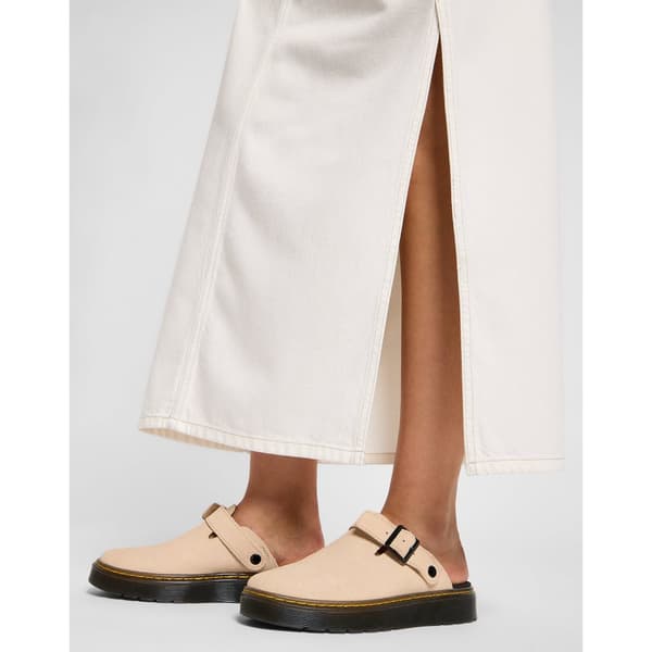Lee Side Slit Midinederdel Beige 25 Kvinde