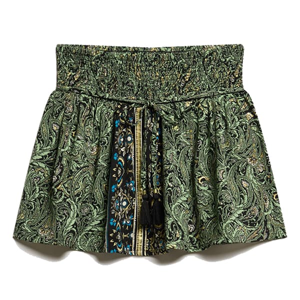 Superdry St Tropez Paisley Kort Kjol Grönt M Kvinna