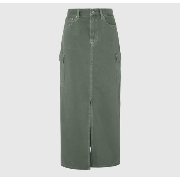 Pepe Jeans Pl901143 Lång Kjol Grönt L Kvinna
