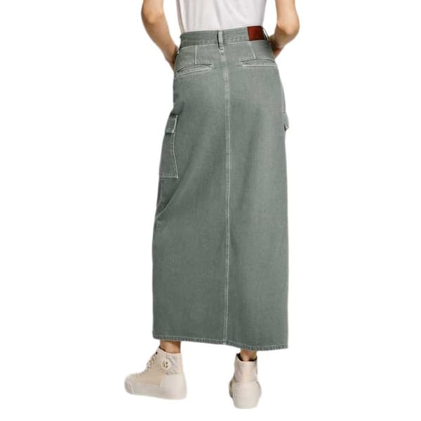 Pepe Jeans Pl901143 Lång Kjol Grönt L Kvinna