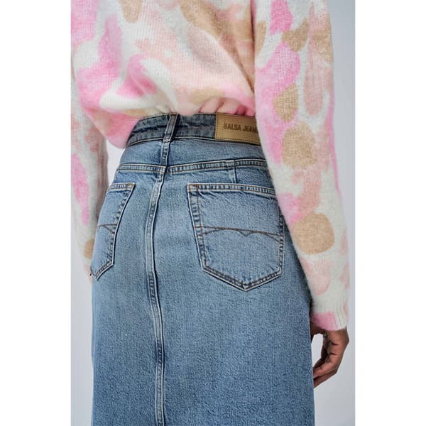 Salsa Jeans 21008776 Kort Kjol Blå 28 Kvinna