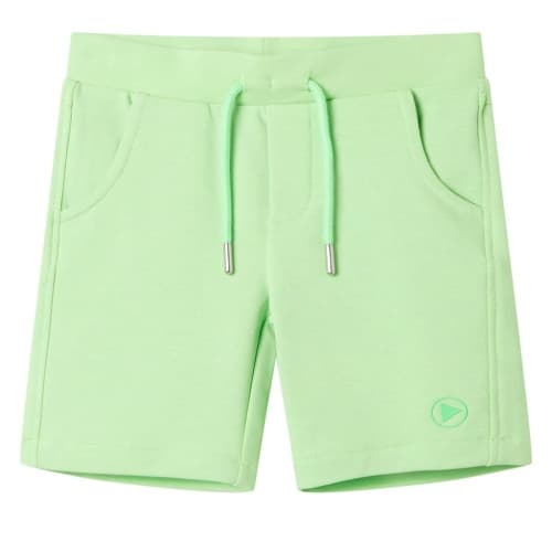 Barnshorts fluogrön 140