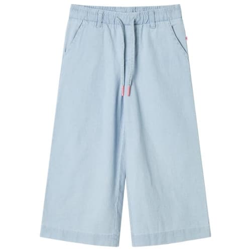 Barnbyxor mjuk denimblå 140