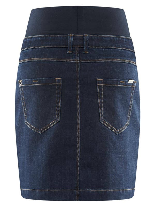 Navelblå denimkjol för gravida
