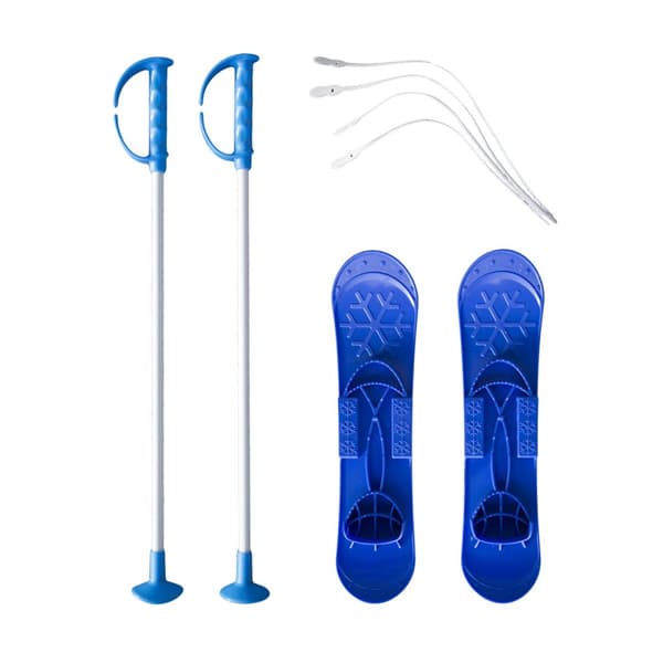 Lasten laskettelusukset sauvoilla MASTER 42 cm sininen