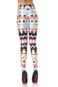 Miniatyrbild 2 av 7: Färgglada Mönstrade Aztec Leggings