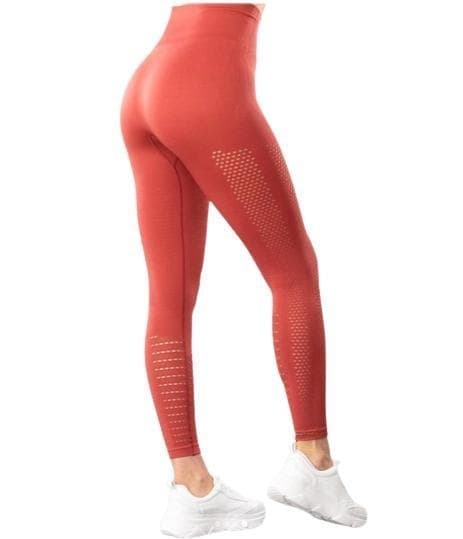 Röda Seamless Tights Leggings Mesh