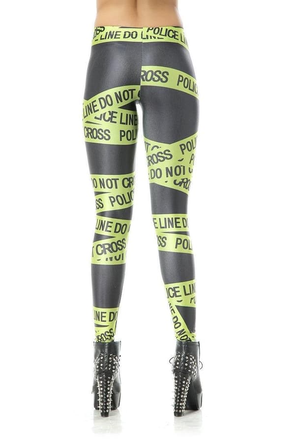 Grön Police Line Leggings
