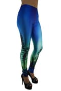 Miniatyrbild 1 av 2: Blå gröna träd Leggings