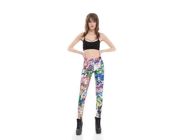 Leggings med tuffa tecknade figurer