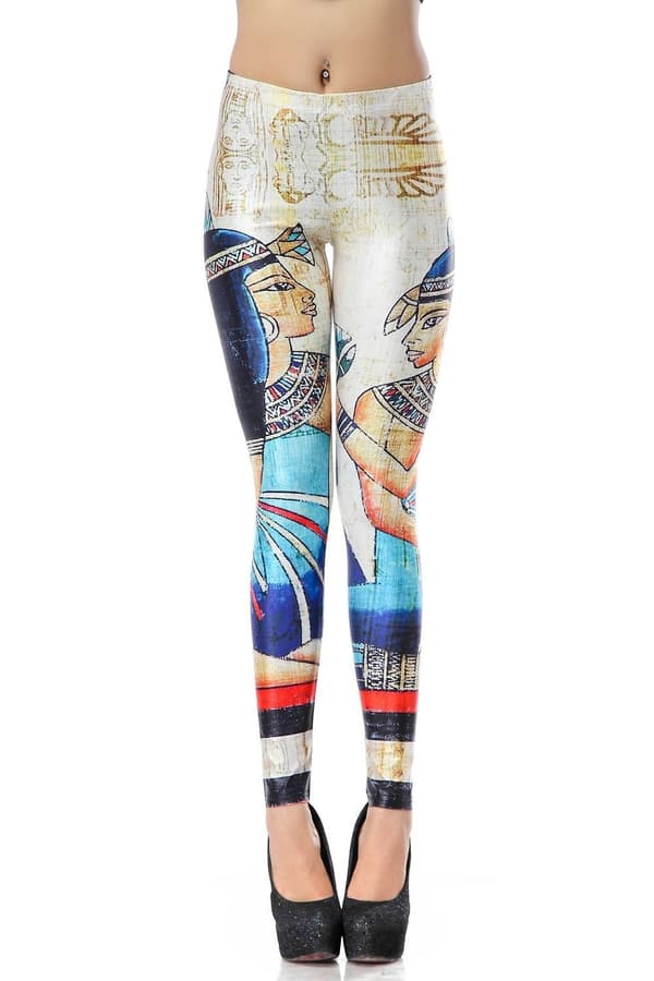 Mönstrade Leggings i fina färger Small