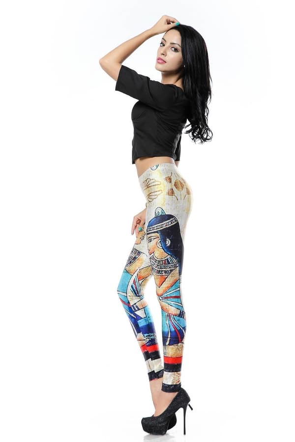 Mönstrade Leggings i fina färger Small