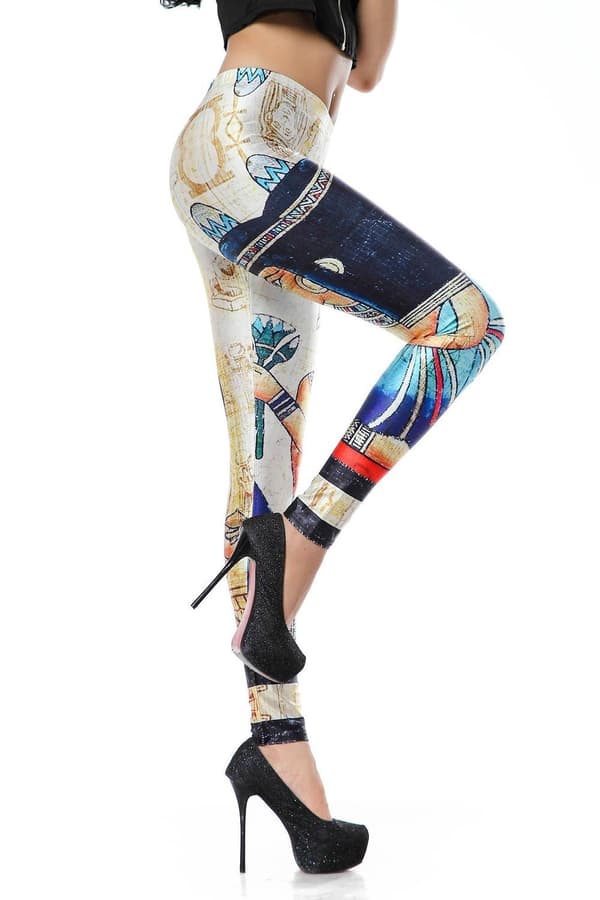 Mönstrade Leggings i fina färger Small