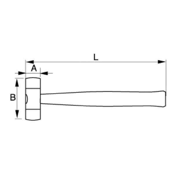 Bahco 3625W-35 Gummihammare 490 g 300 mm 1 st